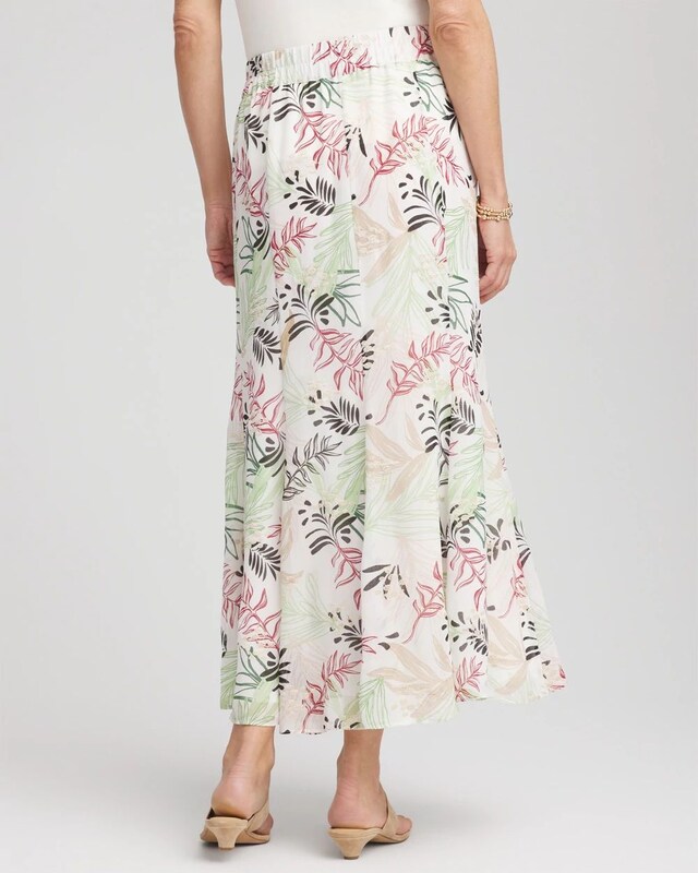 Floral Embroidered Crinkle Maxi Skirt - image 3
